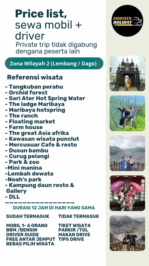 Sewa mobil Driver Bandung murah terdekat